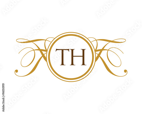 TH Luxury Ornament Initial Logo