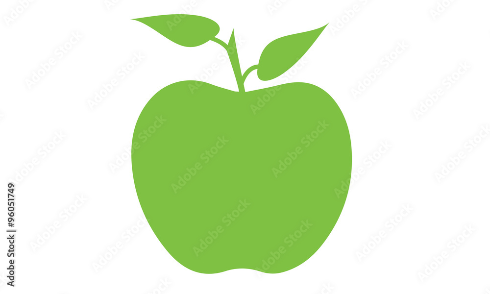 Vector green apple symbol illustration Vector green apple symbol illustration