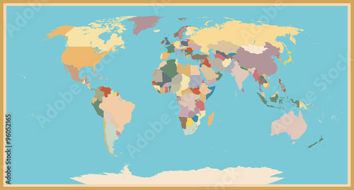 VINTAGE WORLD MAP BLIND