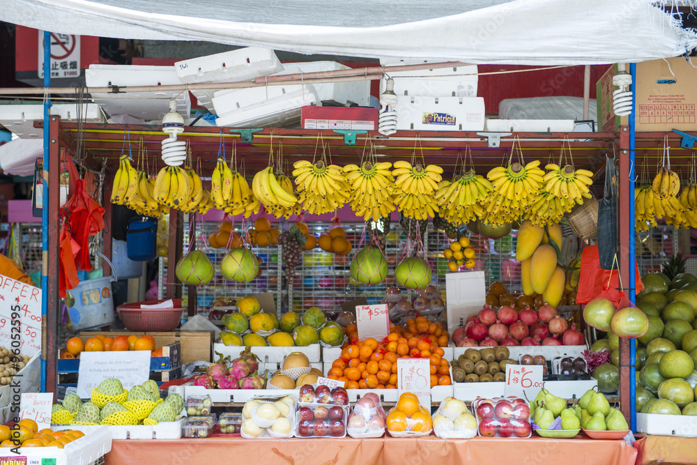 fruits shop in market , Bugis Market