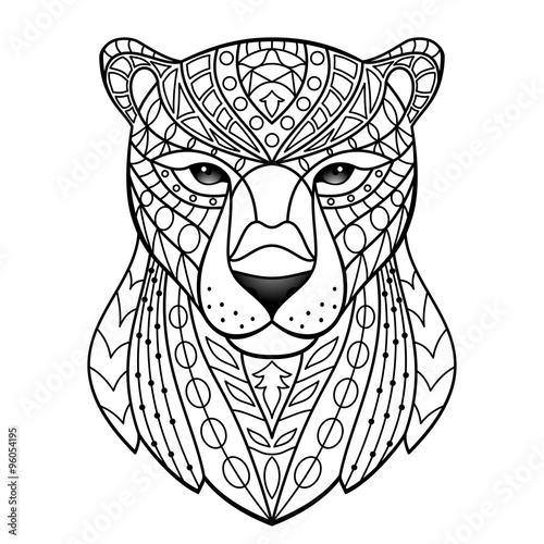 Abstract White Panther