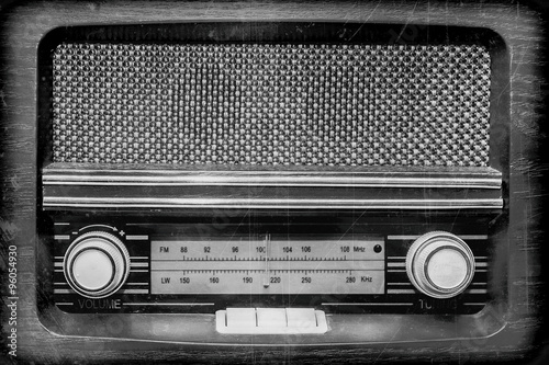 Obraz na płótnie radio retro vintage style w salonie