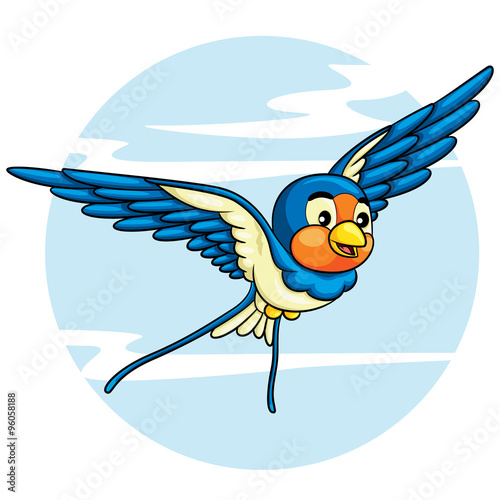 Swallow Cartoon
Illustration of cute cartoon swallow.