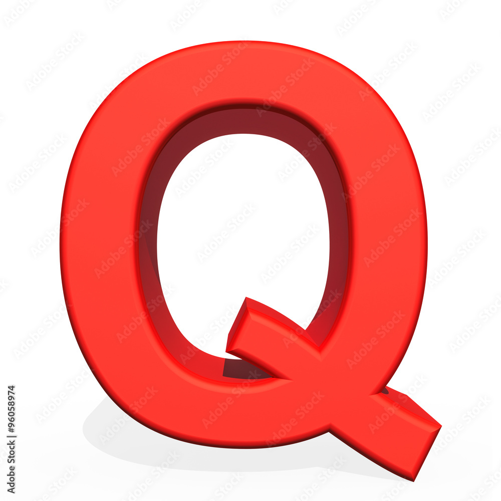 3d rendering letter Q isolated on white background 3d rendering letter Q isolated on white background