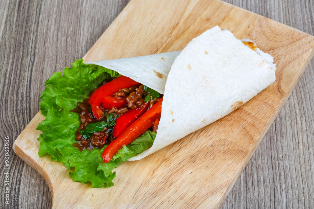 Tortilla with meat Tortilla with meat
