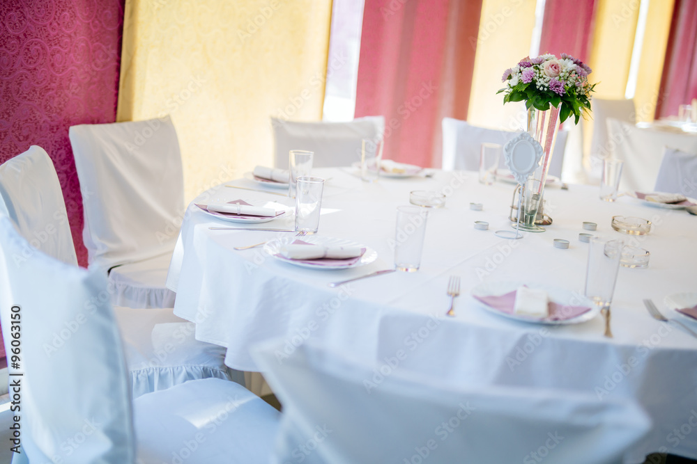 Wedding decoration with flowers