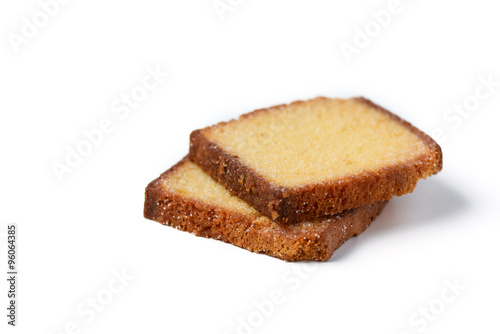 crispy baked bread with butter and sugar