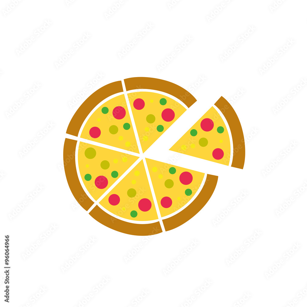 piece of tasty pizza Vector piece of tasty pizza Vector