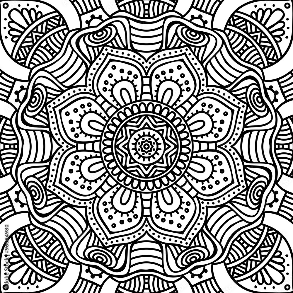 Fototapeta premium Mandala. Coloring page