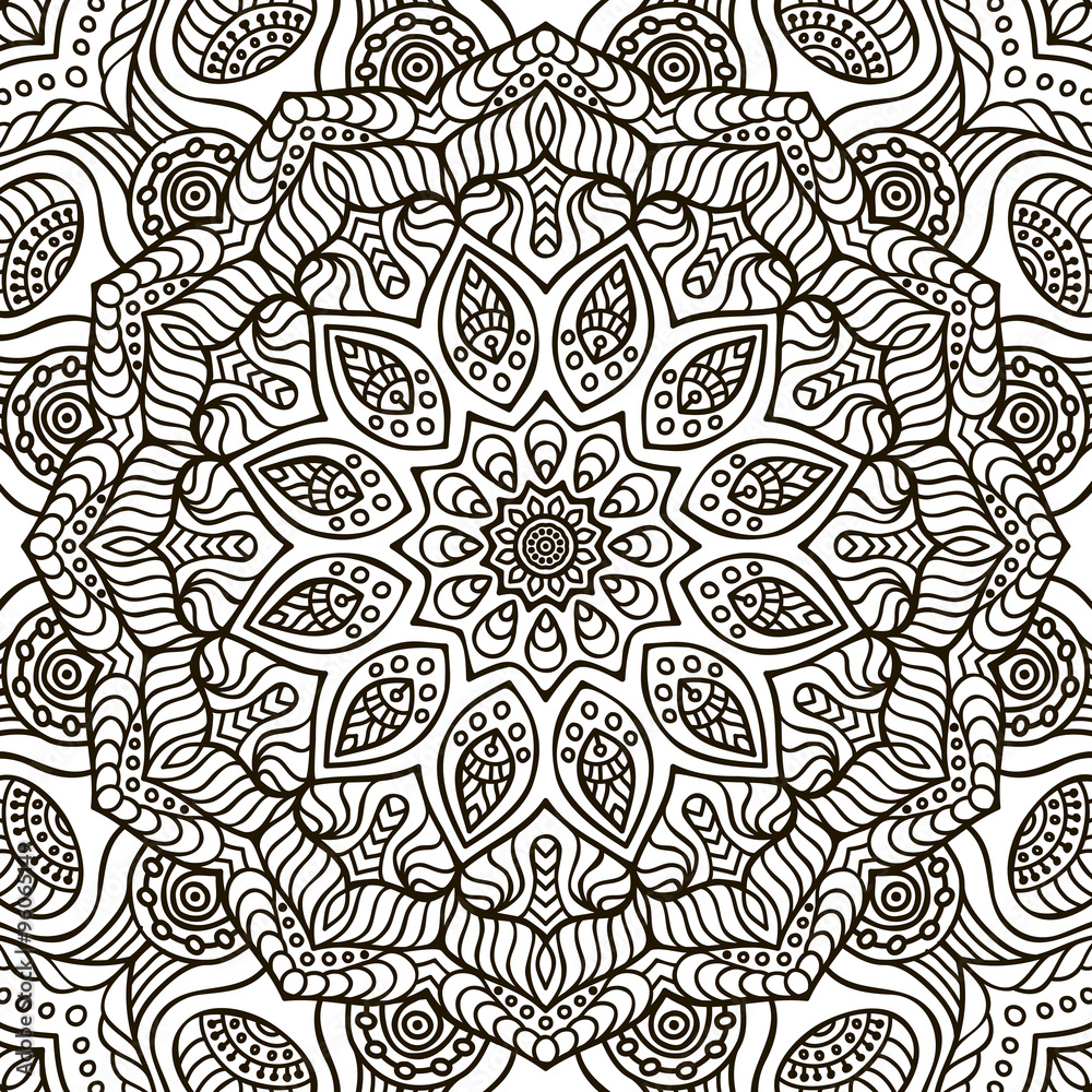 Fototapeta premium Mandala. Coloring page