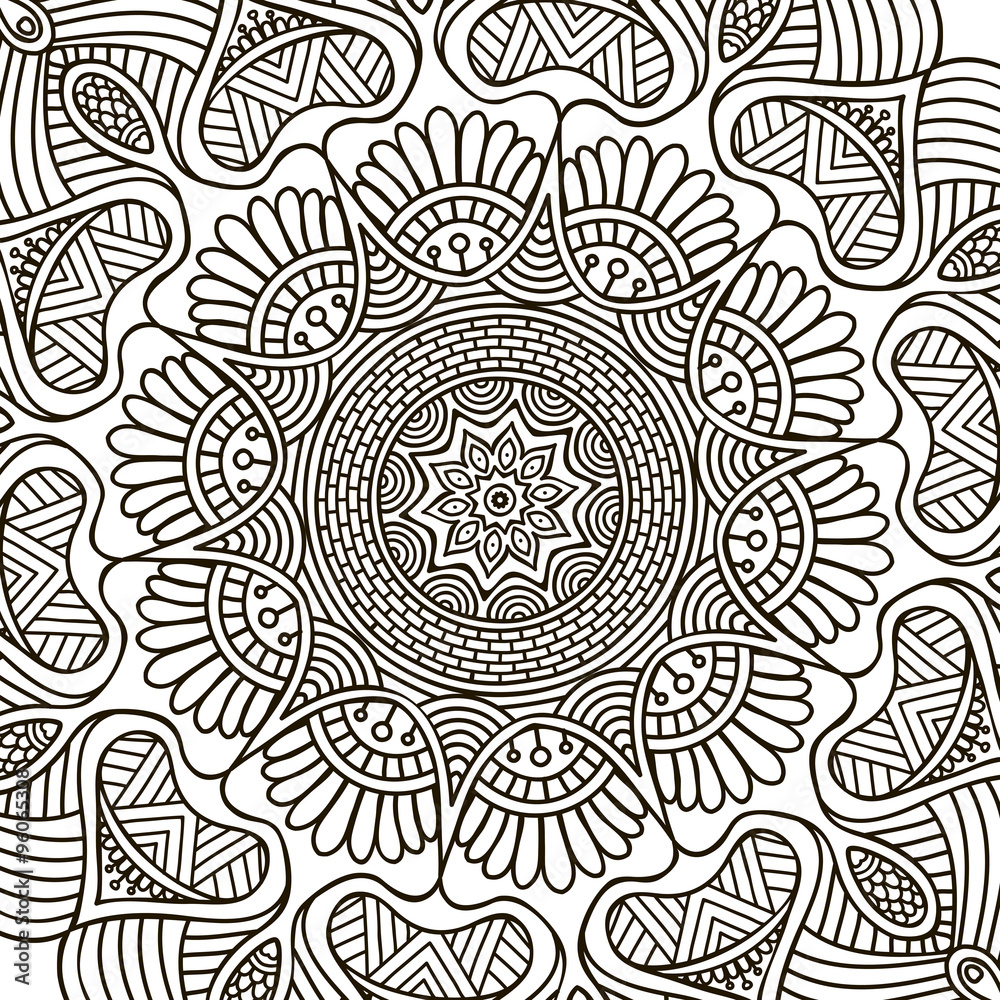 Fototapeta premium Mandala. Coloring page