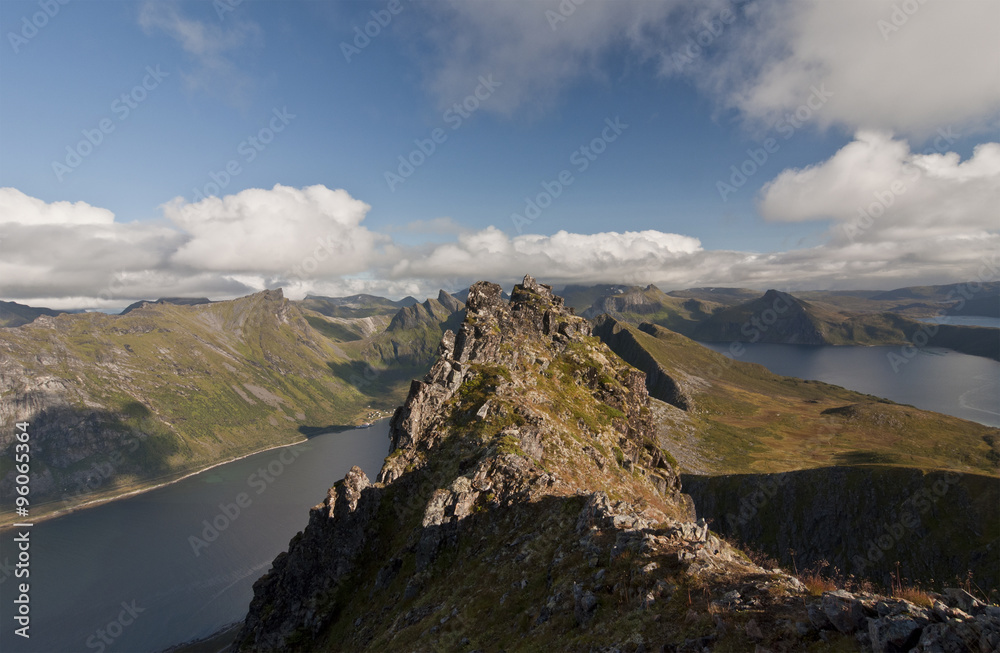Norway, island Senja / Beautiful, idyllic Senja is Norway's second largest island. Visitors to Senja may enjoy the sea, mountains, beaches, fishing villages and inland areas.