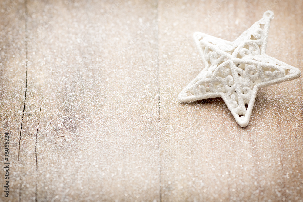 Christmas decoration with fir branches on the wood background. Christmas decoration with fir branches on the wood background.
