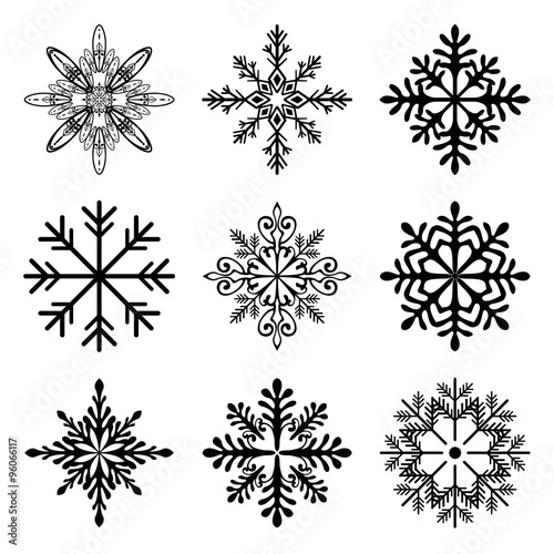 christmas snowflake vector ornaments