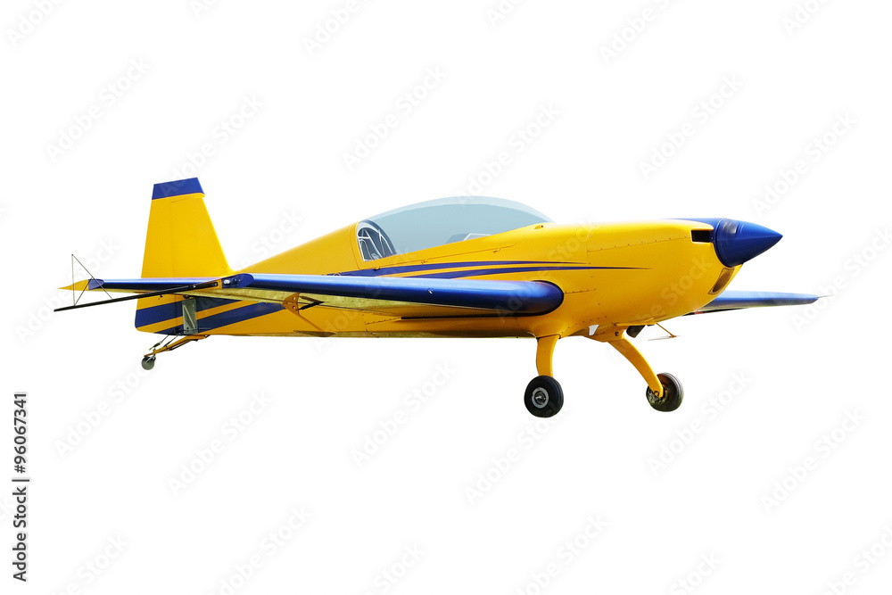 The image of a sport propeller airplane The image of a sport propeller airplane