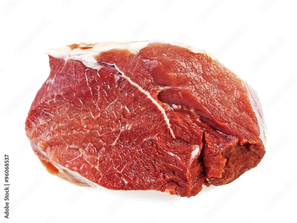 Raw meat isolated on a white background Raw meat isolated on a white background