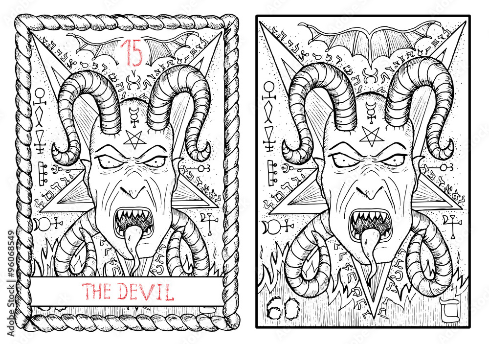 Obraz premium The tarot card. The devil.