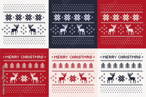 christmas winter pattern print set 