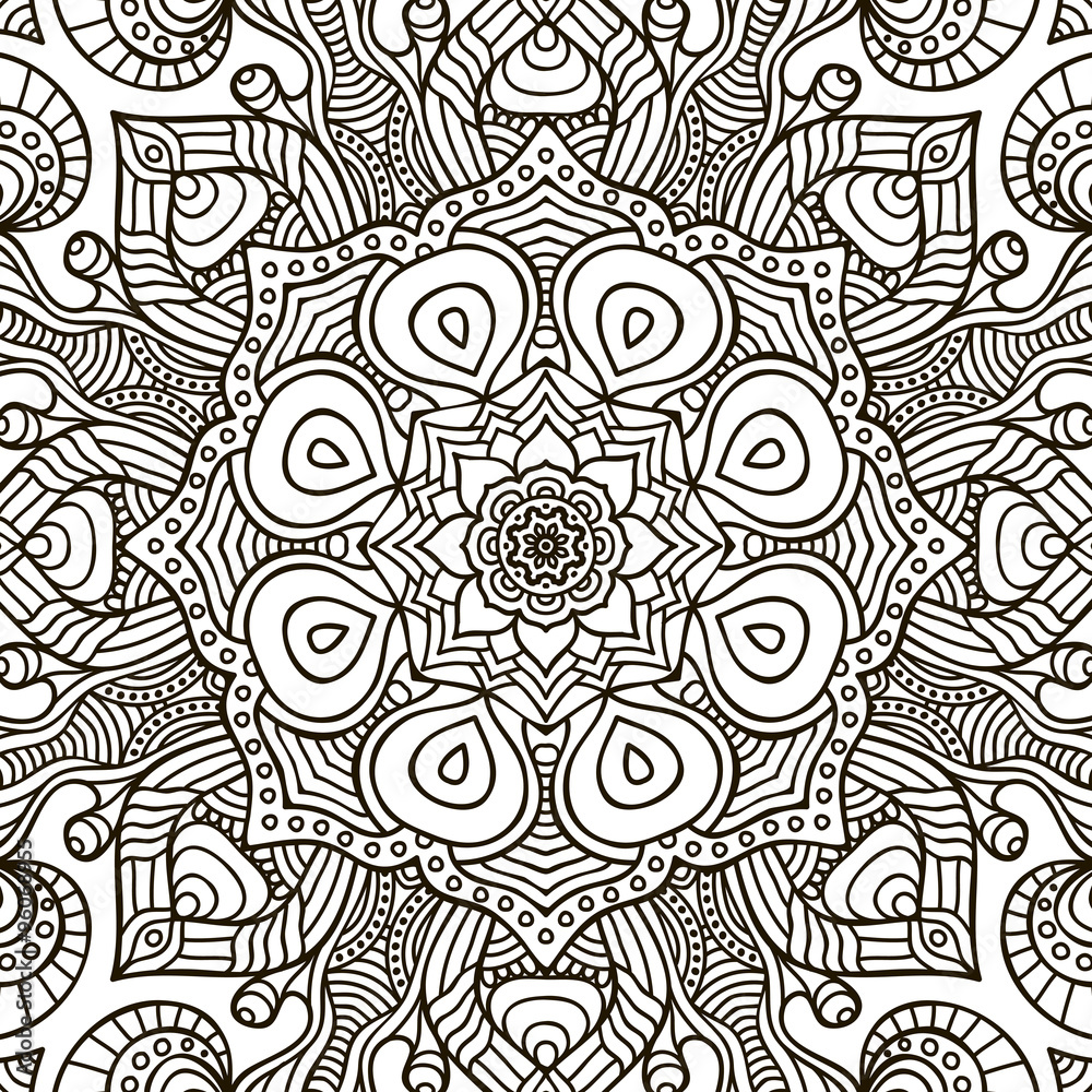 Fototapeta premium Mandala. Coloring page