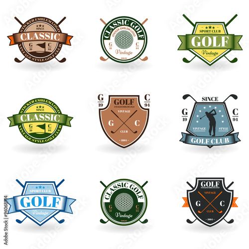 sticker label emblem golf club for your application