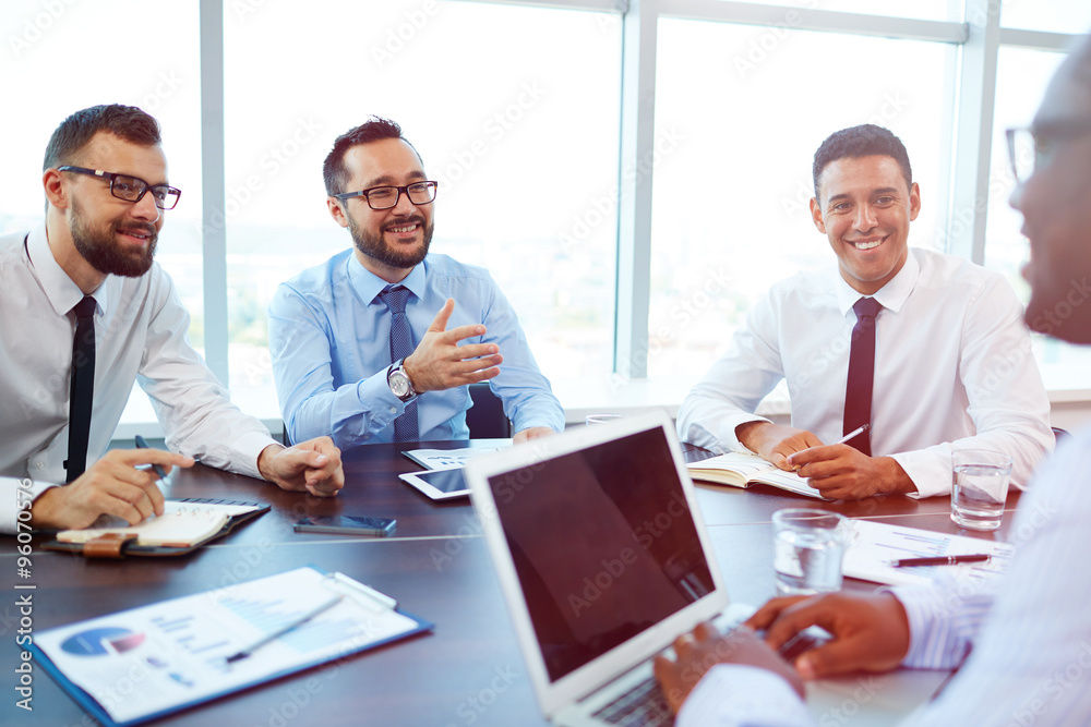 Conversation of businessmen Conversation of businessmen