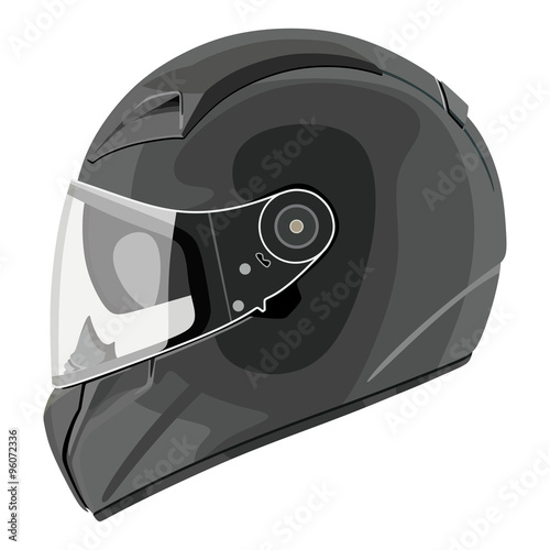 Gray motorcycle helmet