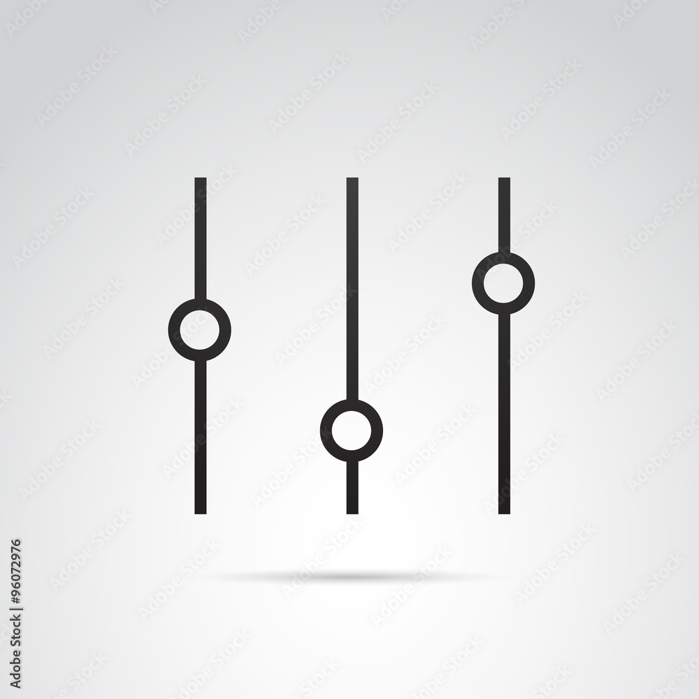 Music adjustment line VECTOR icon. Music adjustment line VECTOR icon.