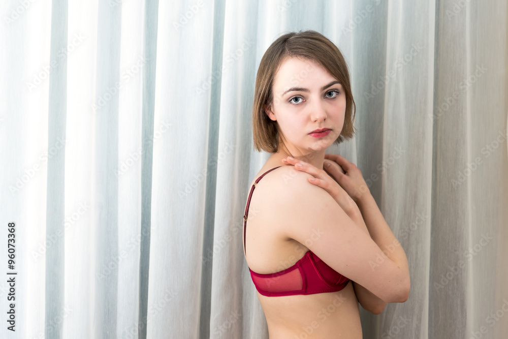 custom made wallpaper toronto digitalyoung attractive caucasian woman in lingerie