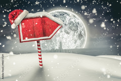 Fotografie, Obraz Santa sign in north pole