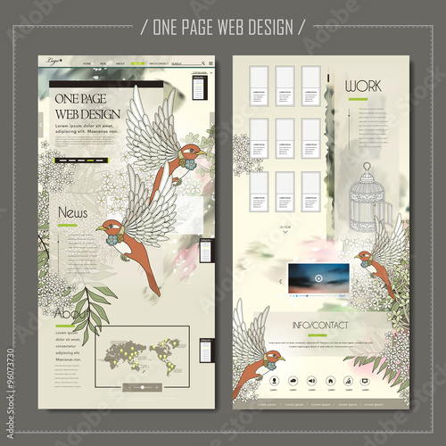 elegant one page web design