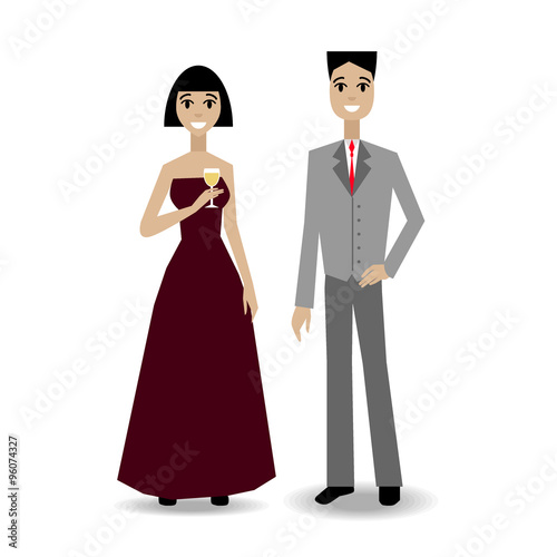 Couple in vector. People characters. 