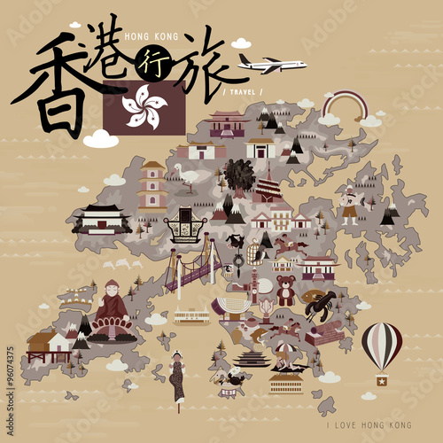 Hong Kong travel map