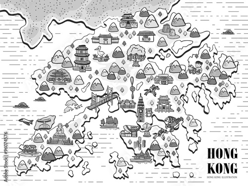 Hong Kong travel map