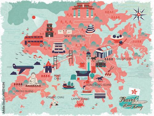 Hong Kong travel map