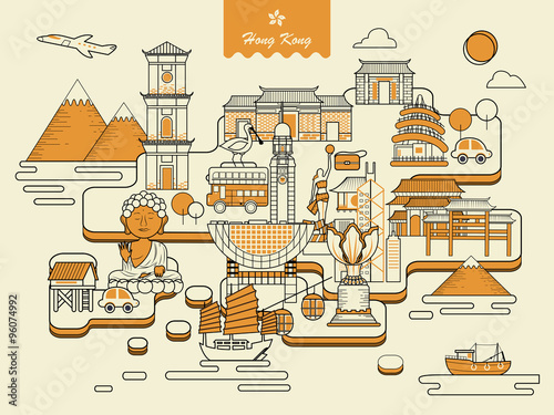Hong Kong map design