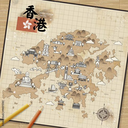 Hong Kong travel map