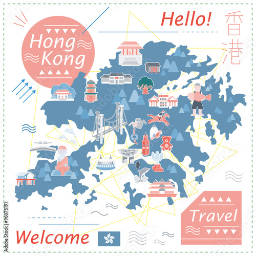 Hong Kong map design
