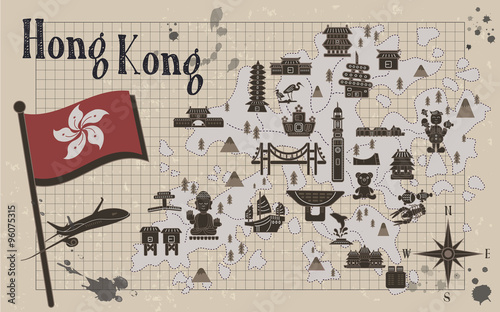 Hong Kong travel map