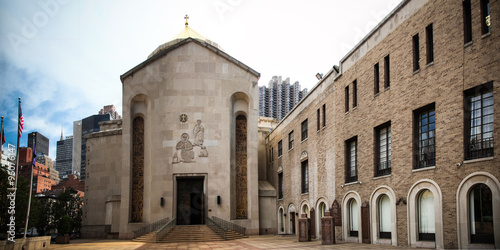 Plakat w ramie St Vartan armenian cathedral church in New York