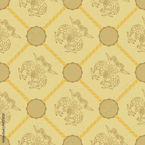 Seamless background with Celtic art and ethnic ornaments for your design
