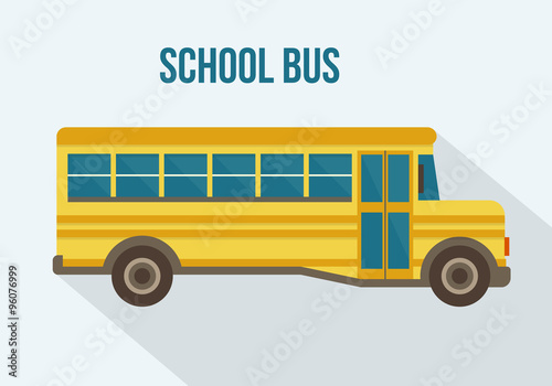 Yellow school bus. 