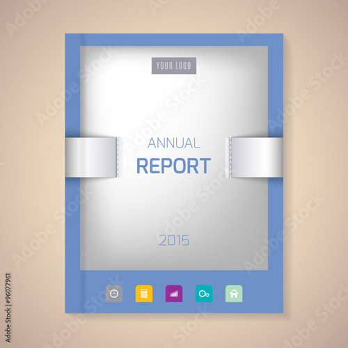 Annual Report Cover vector illustration