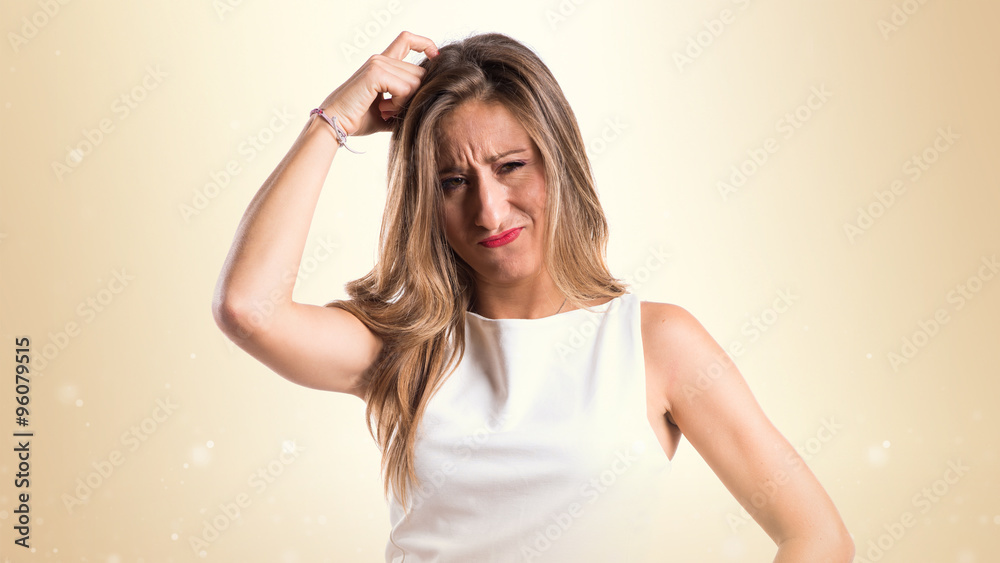 Fototapeta premium Woman having doubts