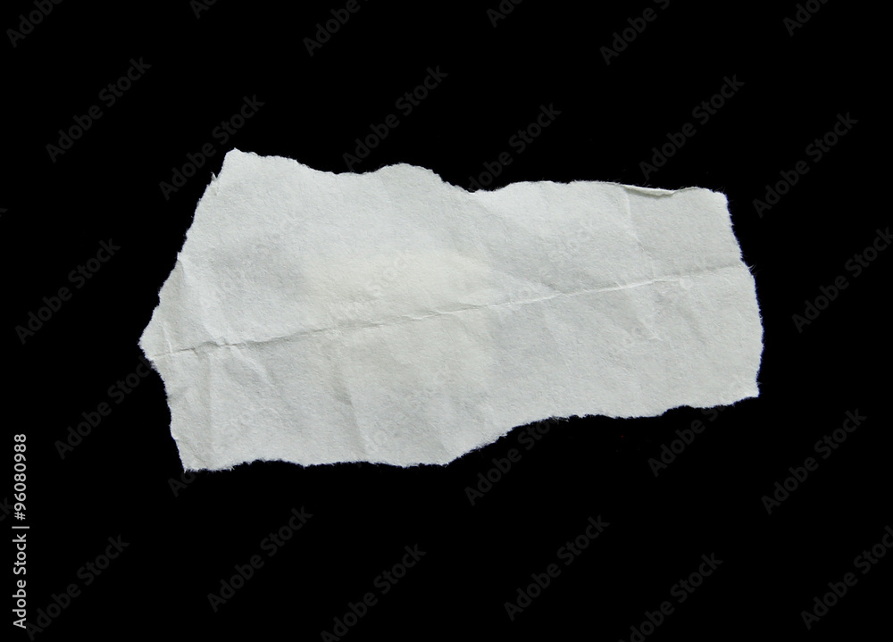 close up of a white note paper on black. Copy space close up of a white note paper on black. Copy space