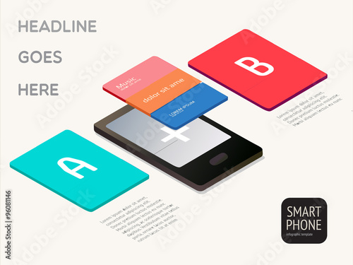 Smartphone infographics elements