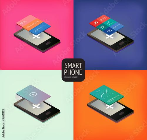 Smartphone infographics elements