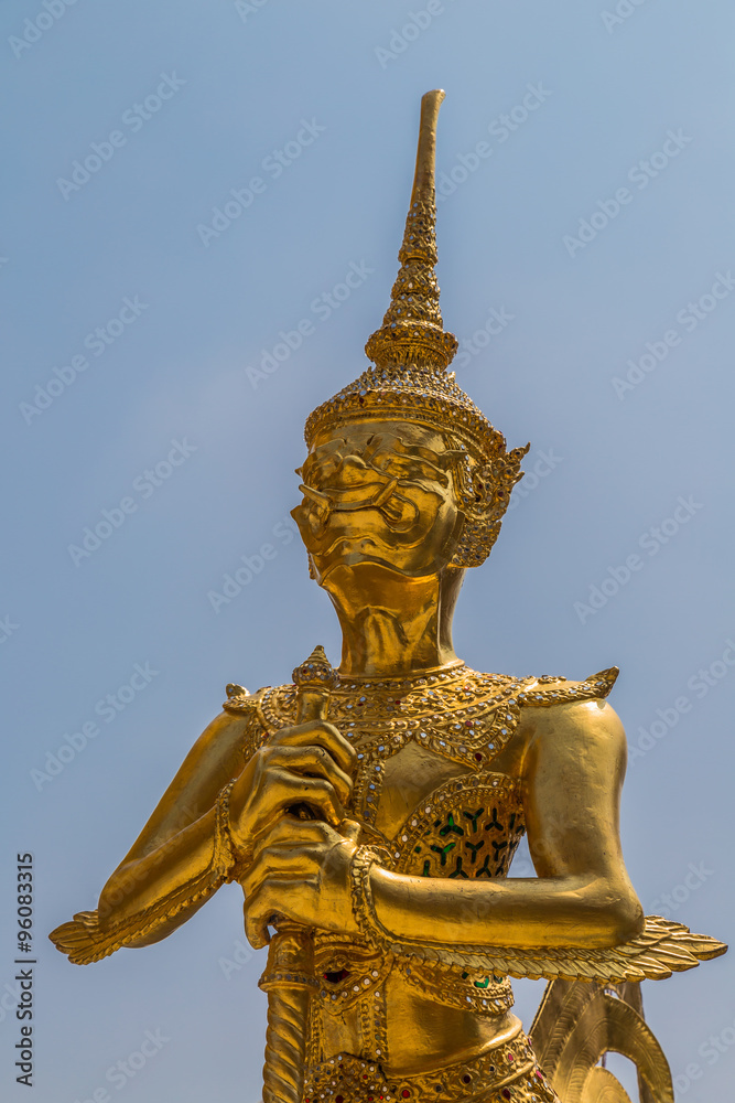 Asurapaksi
A golden statue of Asurapaksi, half bird, half demon at the Wat Phra Keaw in Bangkok