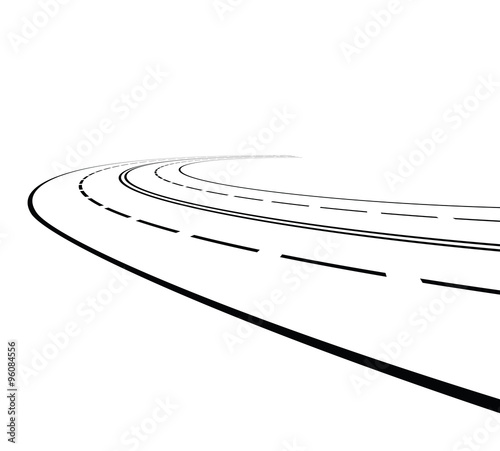 Perspective of curved road