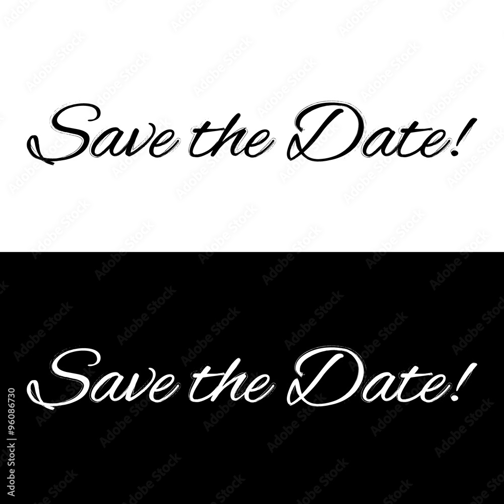 Save The Date Black Background