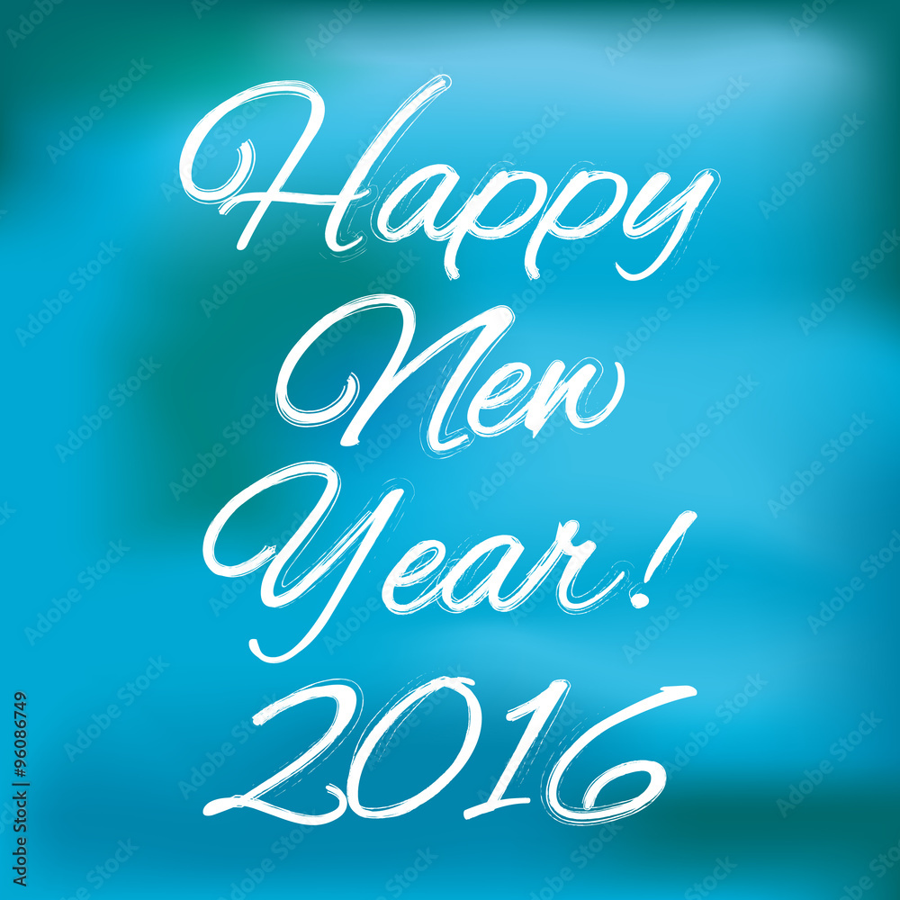 Happy new year banner on a black and white background